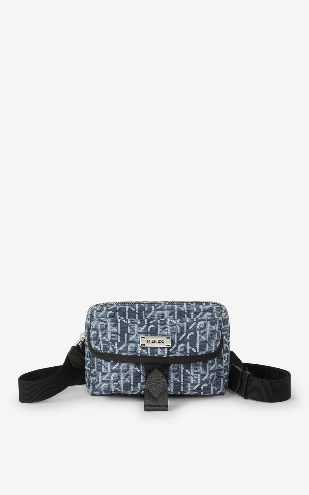 Kenzo Courier jacquard mini Skuldertaske Dame - Mørkeblå Blå DK-977599